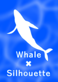 クジラ×シルエット（ブルー）