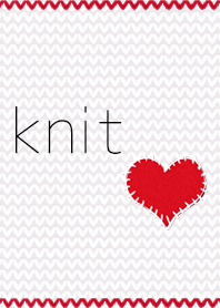 ハートのニット