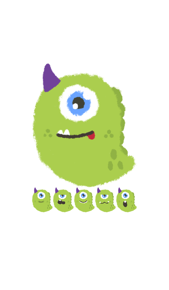 Kawaii green monster