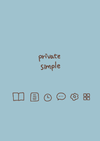 Private simple -mat blue-