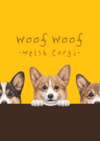 Woof Woof - Welsh Corgi 01 - SUNFLOWER