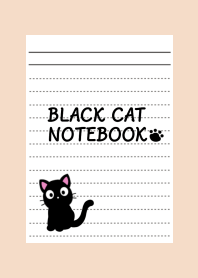 BLACK CAT NOTEBOOK-PINK BEIGEj