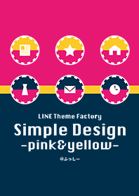 simple design -pink&yellow-