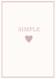 SIMPLE HEART =ivory dustypink=
