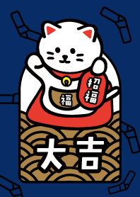 Lucky Cat / DAI-KICHI / Indigo ver.