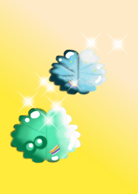 八つ葉のクリスタルツインクローバー天然石