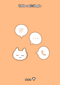 White cat&Simple - orange