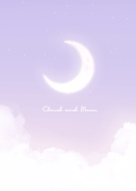 Cloud & Crescent Moon  - Purple 03