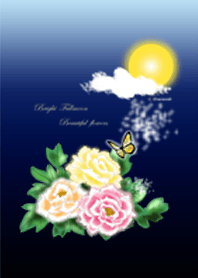 Bright Fullmoon Beautiful Flowers