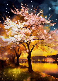 美しい夜桜の着せかえ#673