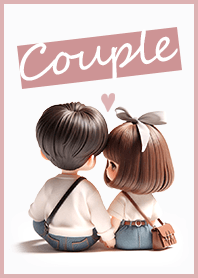 可愛的情侶裝扮。3