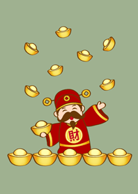 財神爺送元寶(霧灰綠)