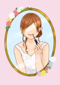 Bride in the mirror