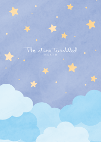 The stars twinkled. #水彩タッチ