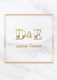[ D&E ]  Initial Theme Gold White