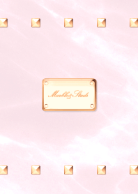 Studs & Marble  - Pink & Gold