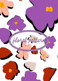 floral pattern(lavender&salmon pink).jp