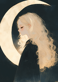 Girl and the moon