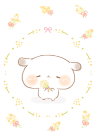 たれ耳うさぎのもるちゃんミモザ。