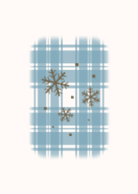Winter Season Check Pattern(Blue ver.)