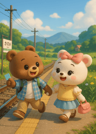 Sunny Countryside Train Trip