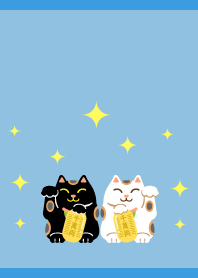 Good luck cat2 on blue