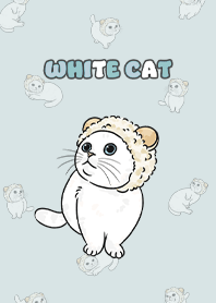 whitecat2 - light green
