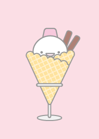 11:アイスクリーム:ピンクスノーマン