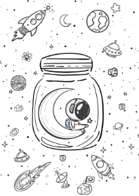The Moonlight Astronaut in A Jar