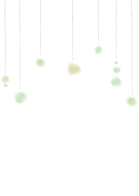 水彩画風のドット（黄緑）