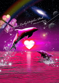 Space Lucky Dolphin Pink
