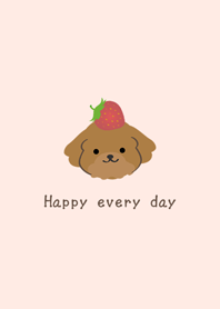 Romantic poodle strawberry
