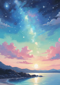 星空、海湖、浮世絵 9E18e2