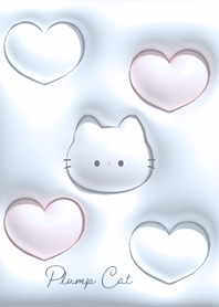blue Fluffy cat and heart 15_1