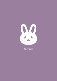 Rabbit icon -White & Purple-