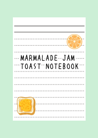 MARMALADE JAM TOAST NOTEBOOK-LIGHT MINT