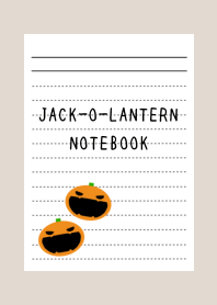 JACK-O-LANTERN NOTEBOOK-BEIGEj