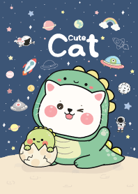 แมวไดโนน่ารัก : สีน้ำเงิน