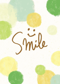 Smile Adult watercolor Polka dot green16