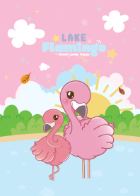 ฟลามิงโก้ ทะเลสาบ สีชมพู