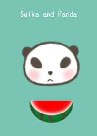 すいかとぱんだ。