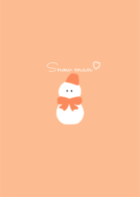 Snowman and Muted Orange Colors