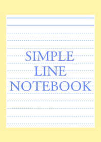 SIMPLE BLUE LINE NOTEBOOK/LIGHT YELLOW