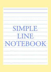 SIMPLE BLUE LINE NOTEBOOK-LIGHT YELLOW