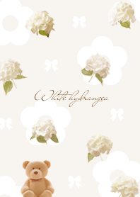 brown Pretty white hydrangea 02_2