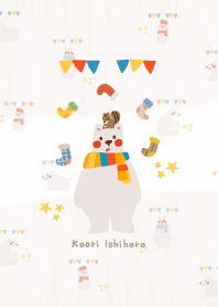 雪景色と白クマ 2