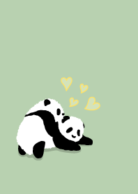 Cute Baby Panda - Dusty Green 2