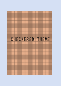 DUSTY ORANGE CHECKERED THEME/BLUE GRAY