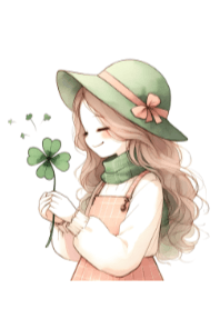 Cute Girl and a Clover V.66