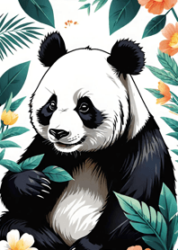 Panda and bamboo tmxva